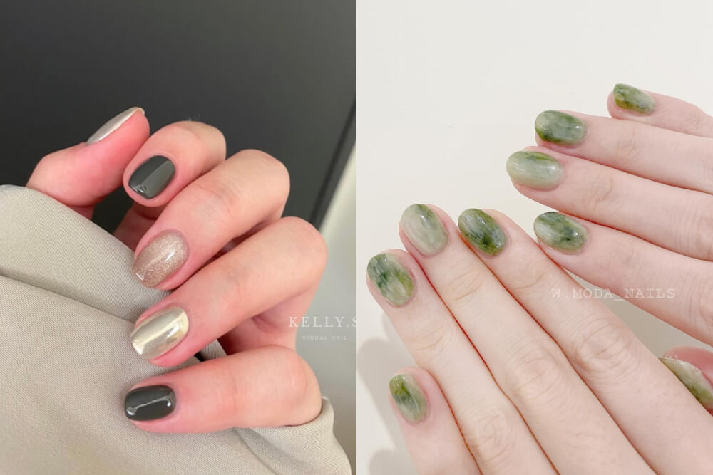 綠色美甲